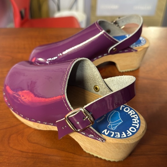 Torpatoffeln Swedish Clogs purple - Picture 6 of 10